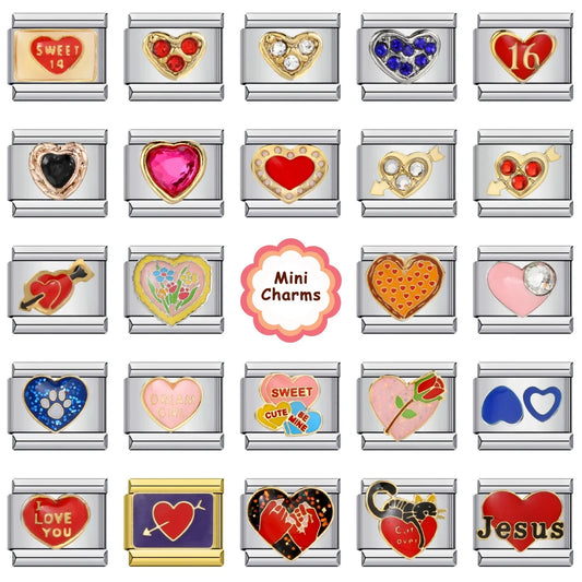 Heart Italian Charm Links 121