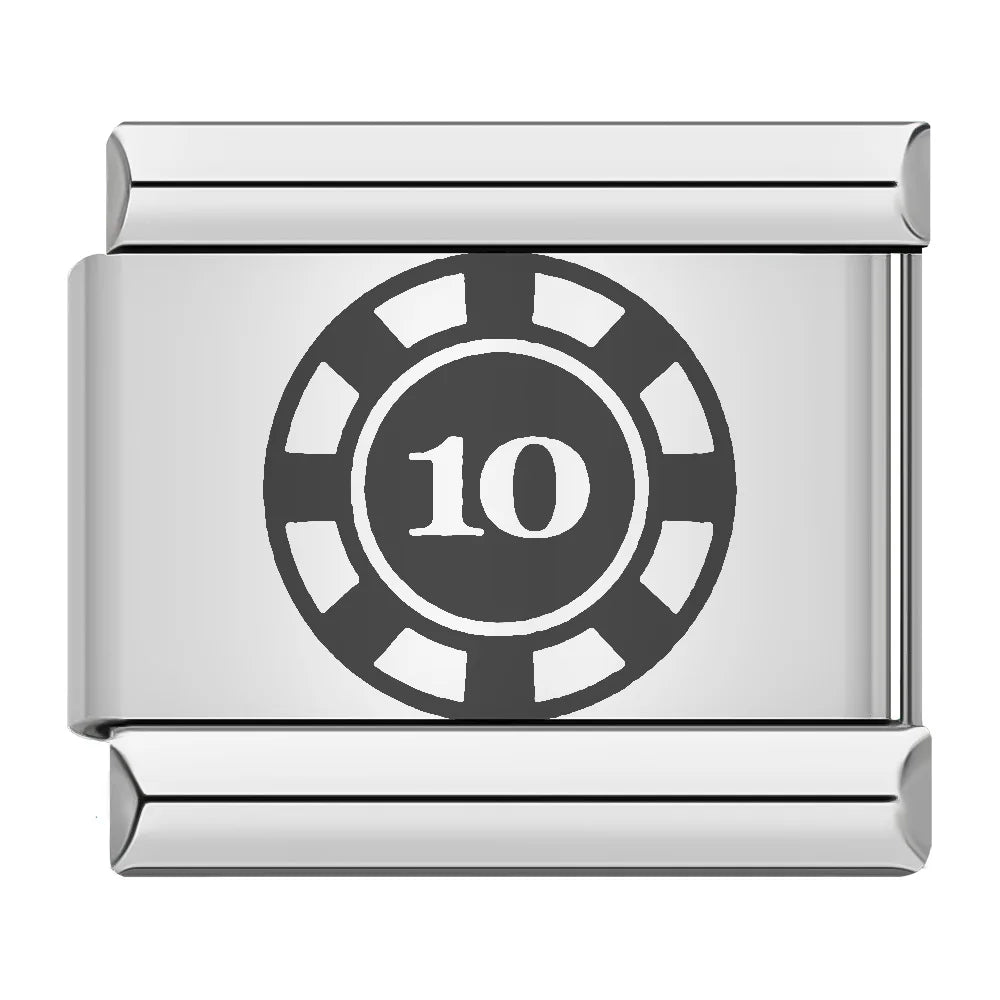 Laser Italian Charm Links 063