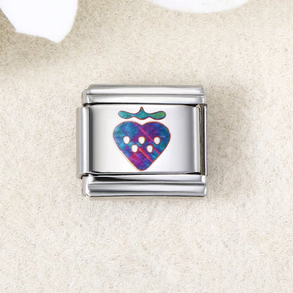 UV Laser Italian Charm Link 456
