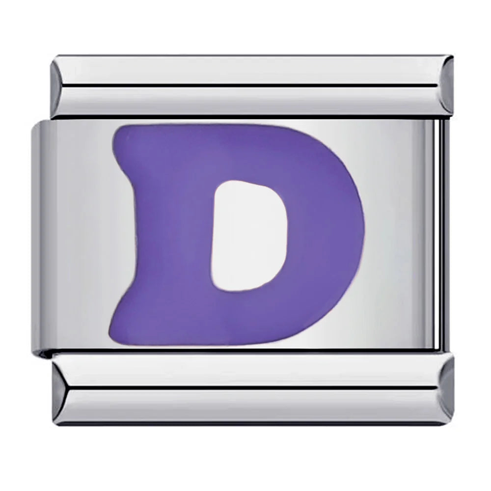 Purple Color 26 English Letters 017
