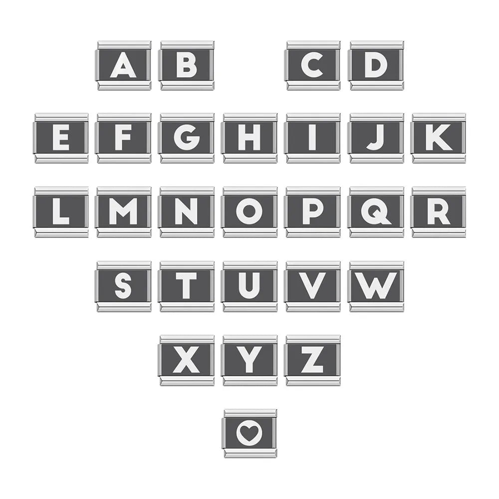 Laser 26 English Letters Charm 028