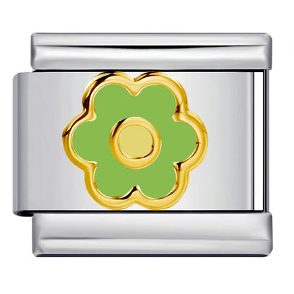 Flower Italian Charm Link 449