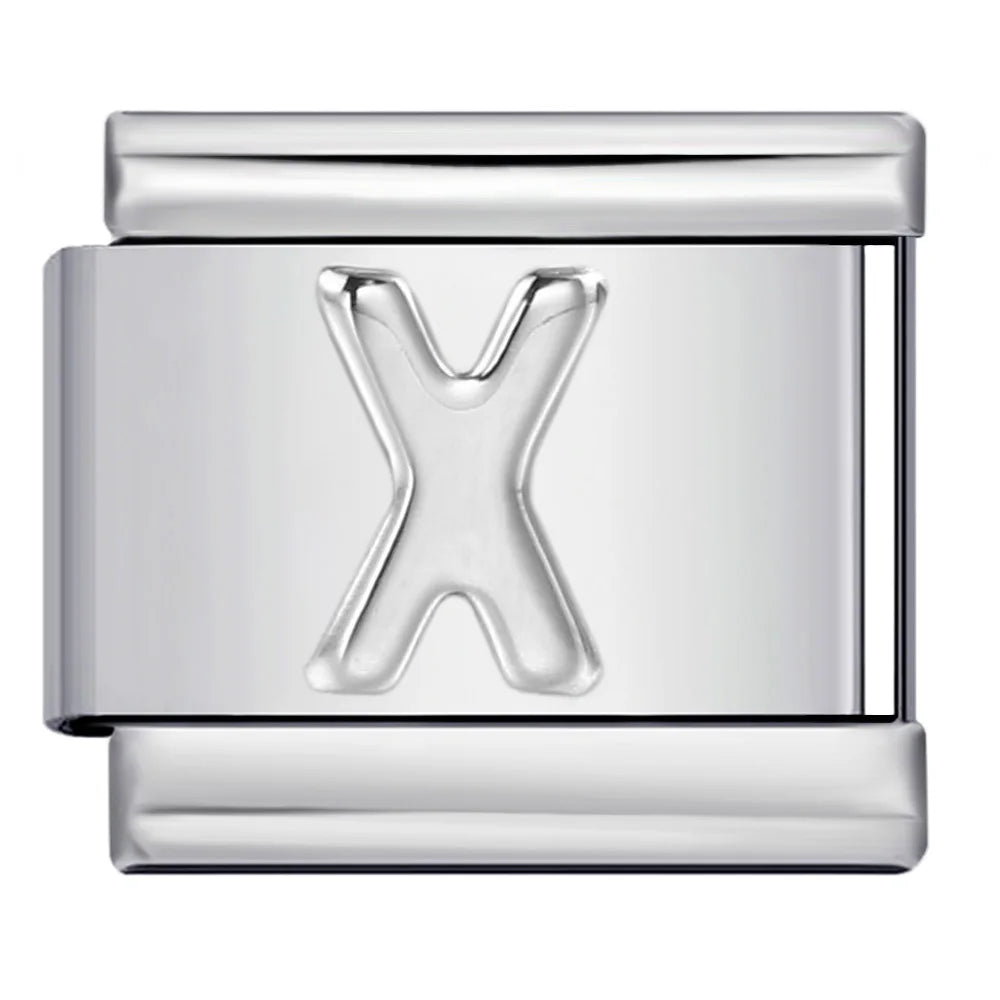 Silver Color 26 English Letters 134