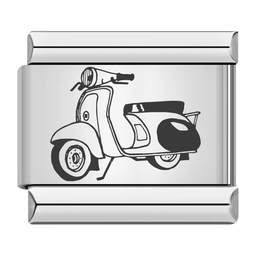 Laser Italian Charm Links 047