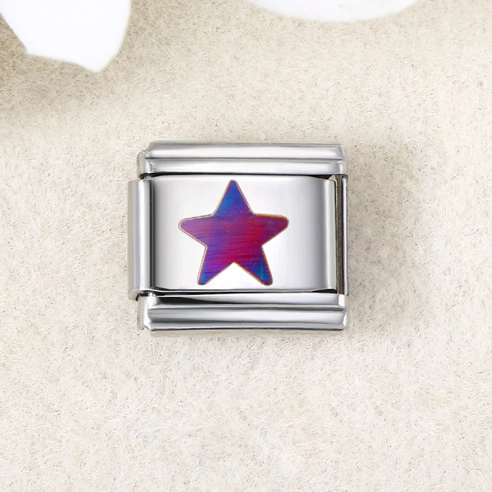 UV Laser Italian Charm Link 456