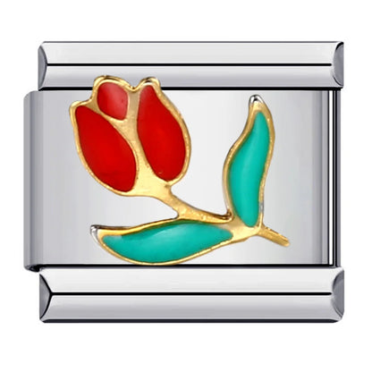 Flower Italian Charm Links 073