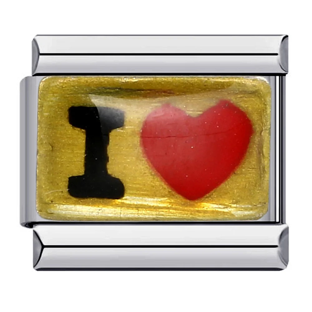Love Heart Italian Charm Links 080