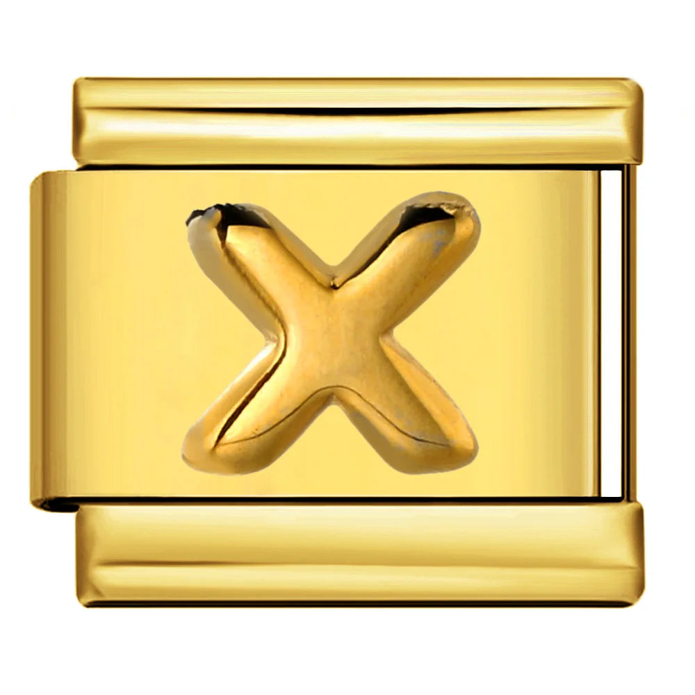 Gold Color 26 English Letters 336