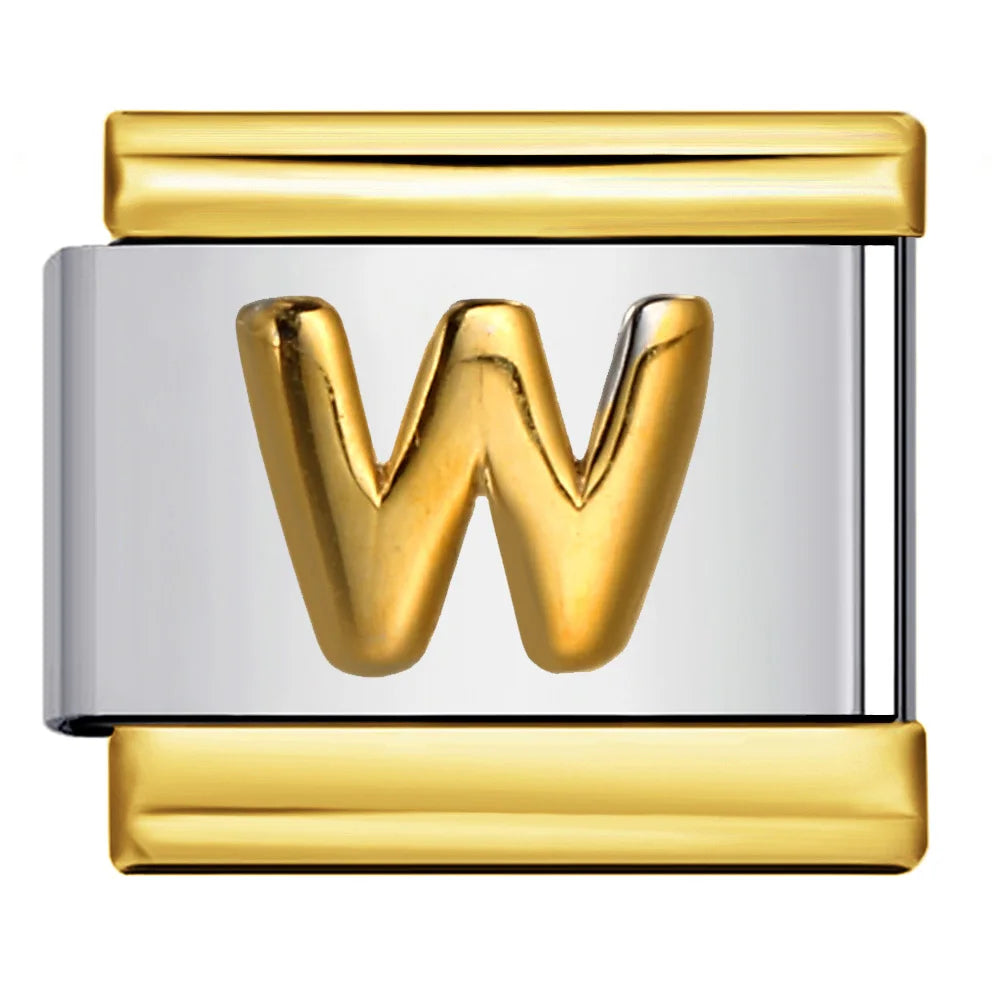 Gold Color 26 English Letters 340