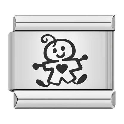 Laser Italian Charm Links 052