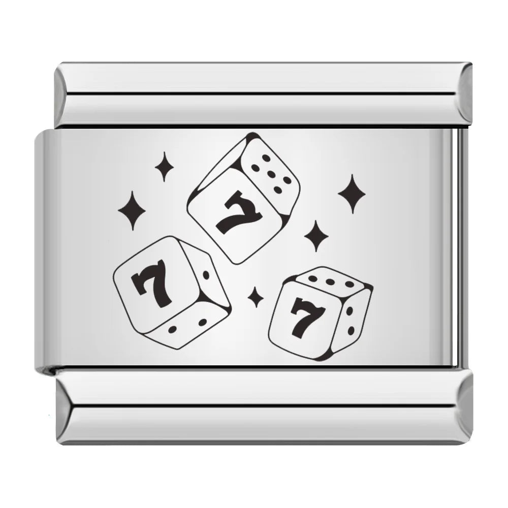 Laser Italian Charm Links 116
