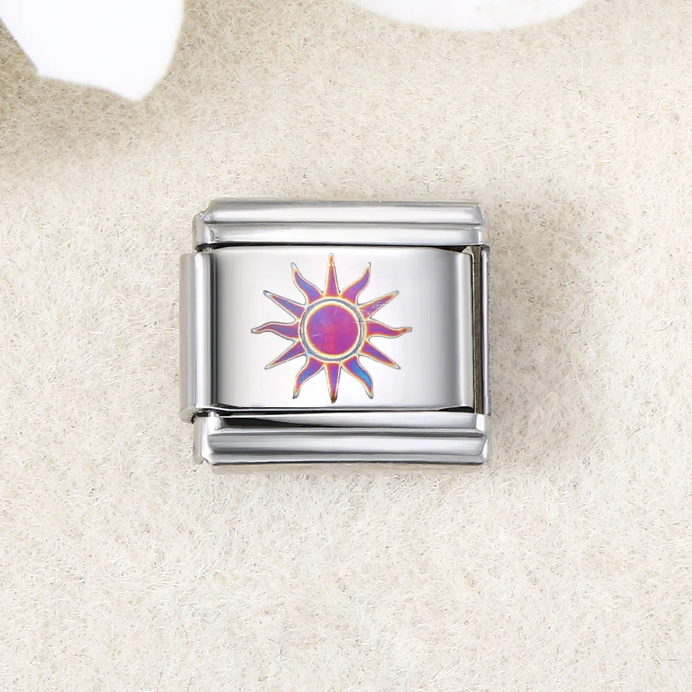 UV Laser Italian Charm Link 456