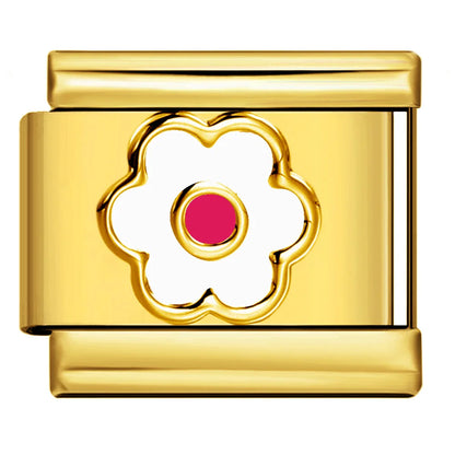 Flower Italian Charm Link 449