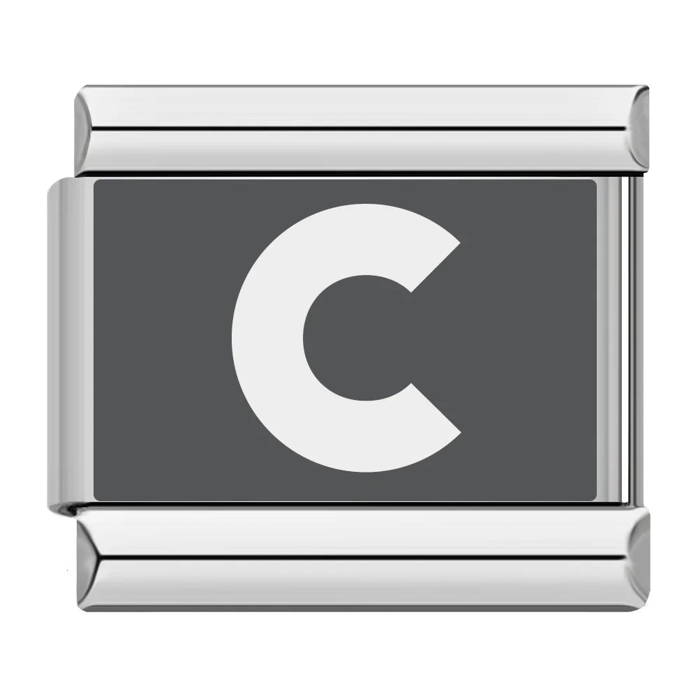 Laser 26 English Letters Charm 028