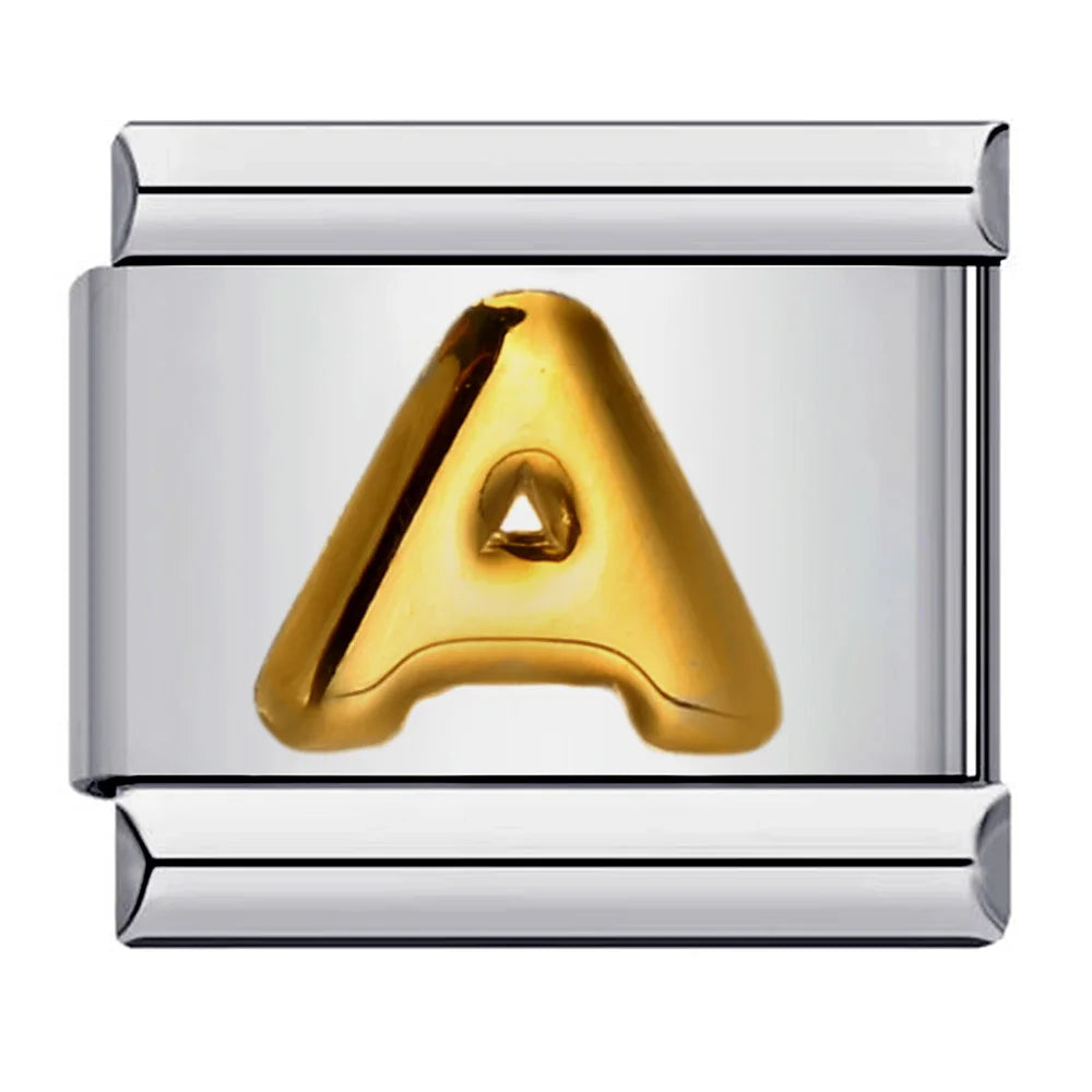 Gold Color 26 English Letters 007