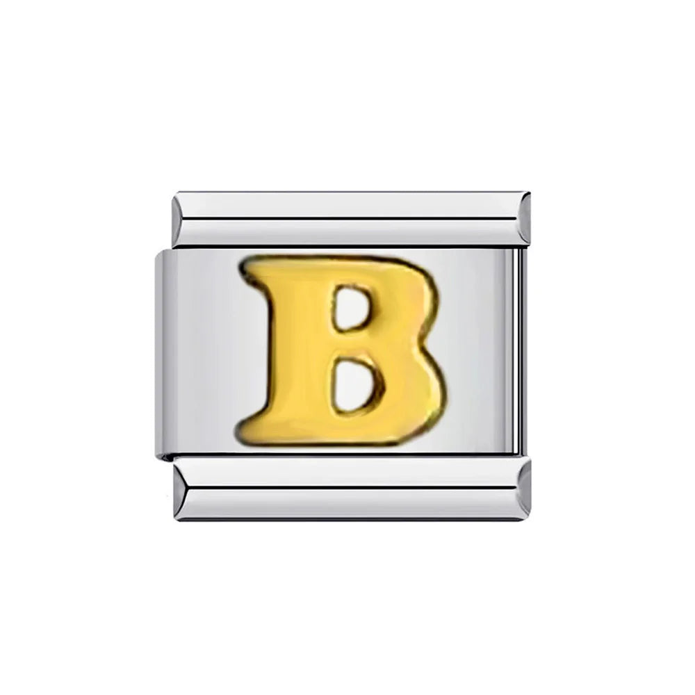 Gold Color 26 English Letters 014