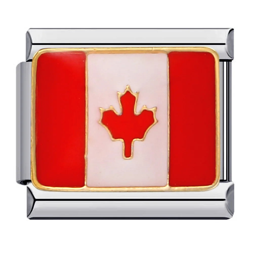 National Flag Italian Charm Links 068