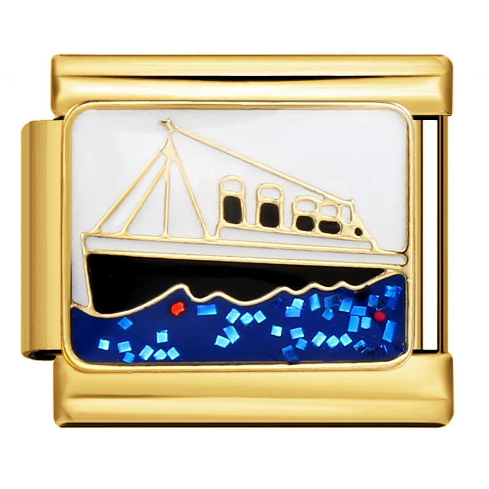 Gold Color Italian Charm Link 176