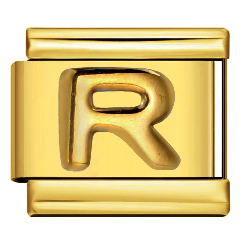 Gold Color 26 English Letters 336