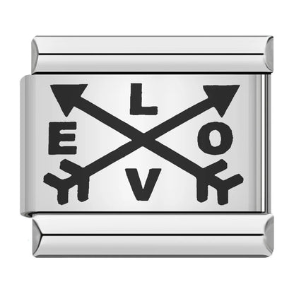 Laser Italian Charm Links 034