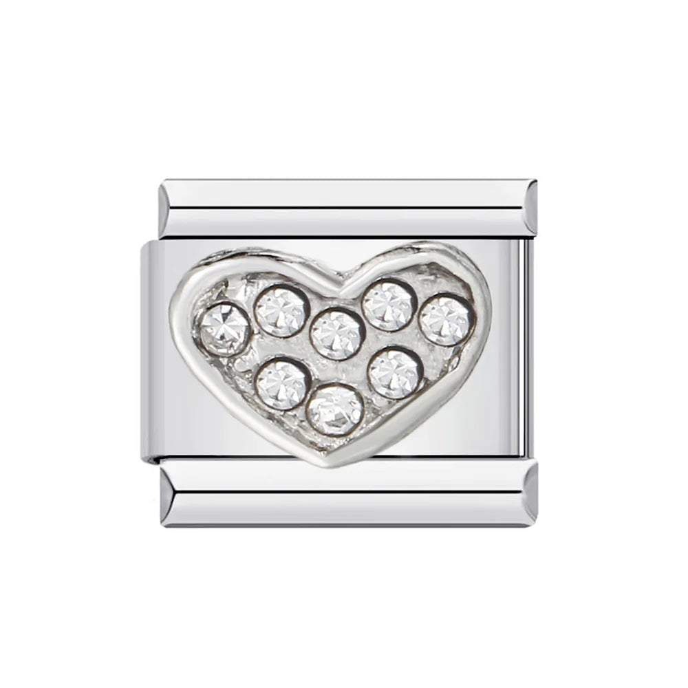 Heart Italian Charm Links 027