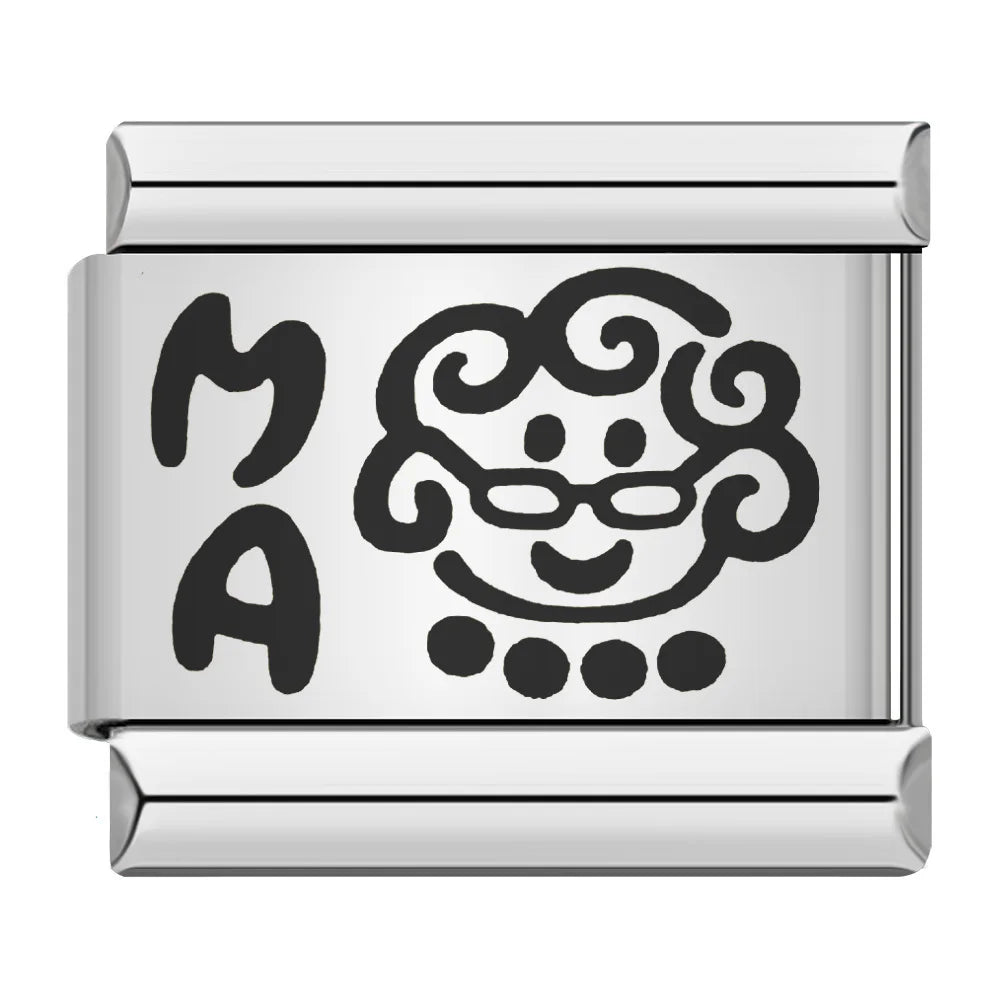 Laser Italian Charm Links 048