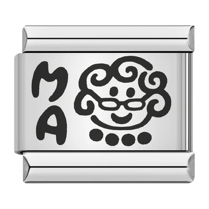 Laser Italian Charm Links 048