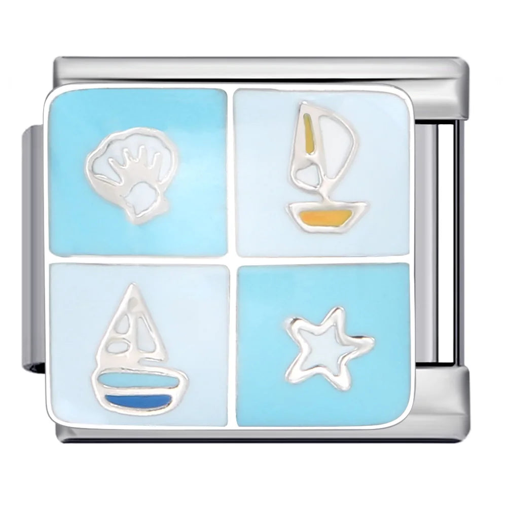 Ocean Italian Charm Link 322