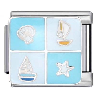 Ocean Italian Charm Link 322