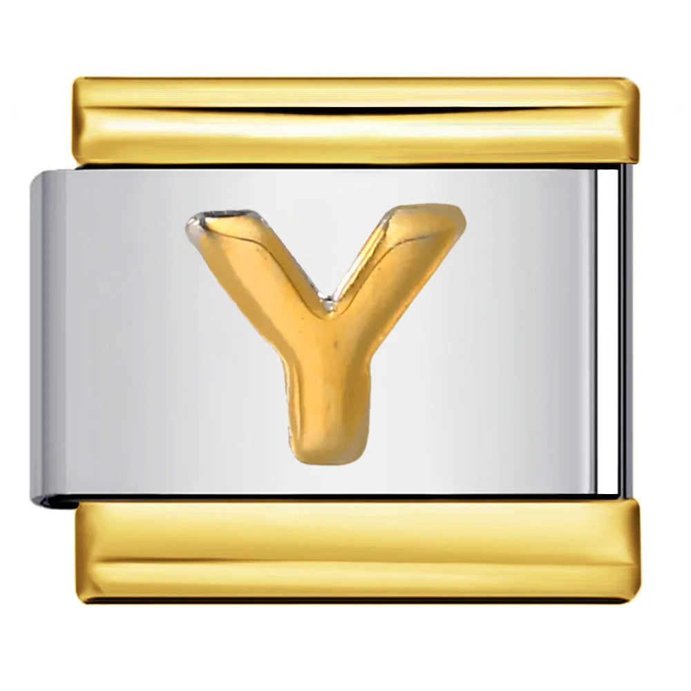 Gold Color 26 English Letters 340