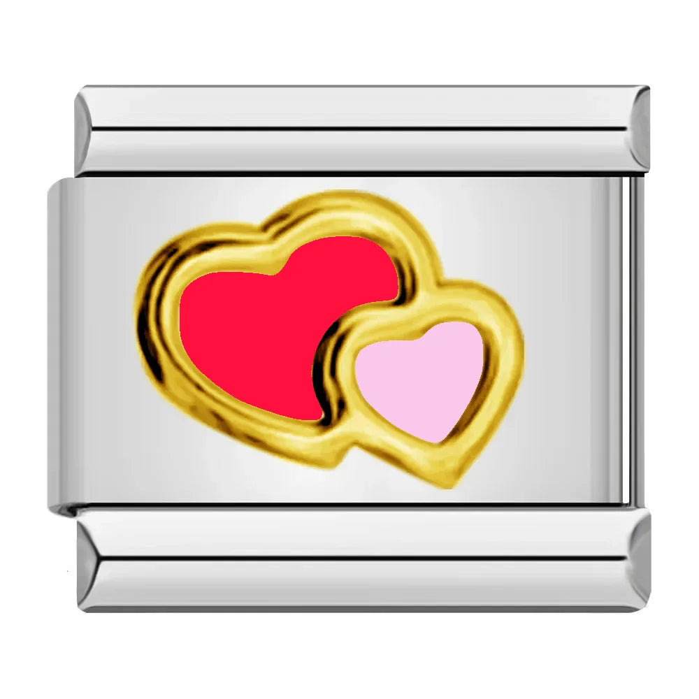 Heart Italian Charms Links 447