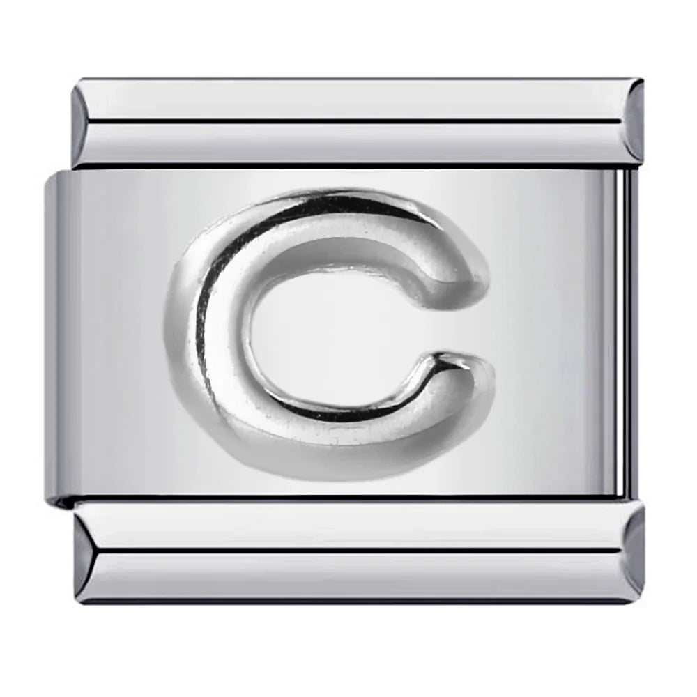 Silver Color 26 English Letters 174