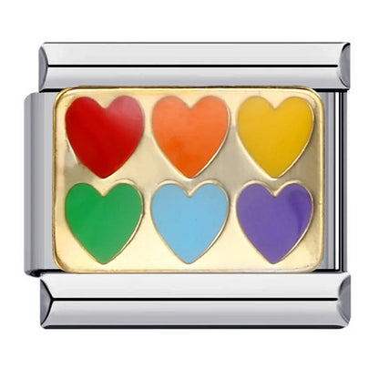 Rainbow Italian Charm Links 151