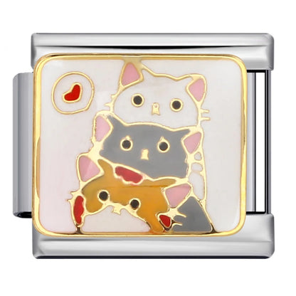 Cat Italian Charm Link 304