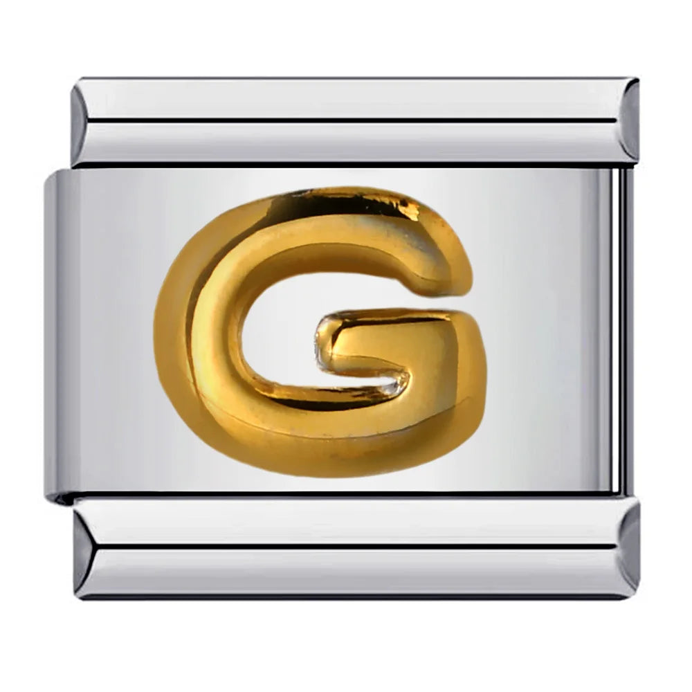 Gold Color 26 English Letters 007