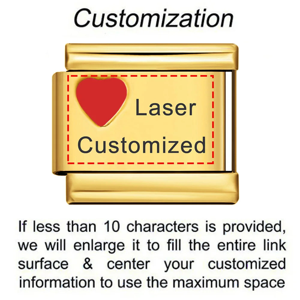 Laser Customized Italian Charm 415
