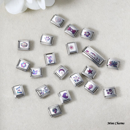 UV Laser Italian Charm Link 455
