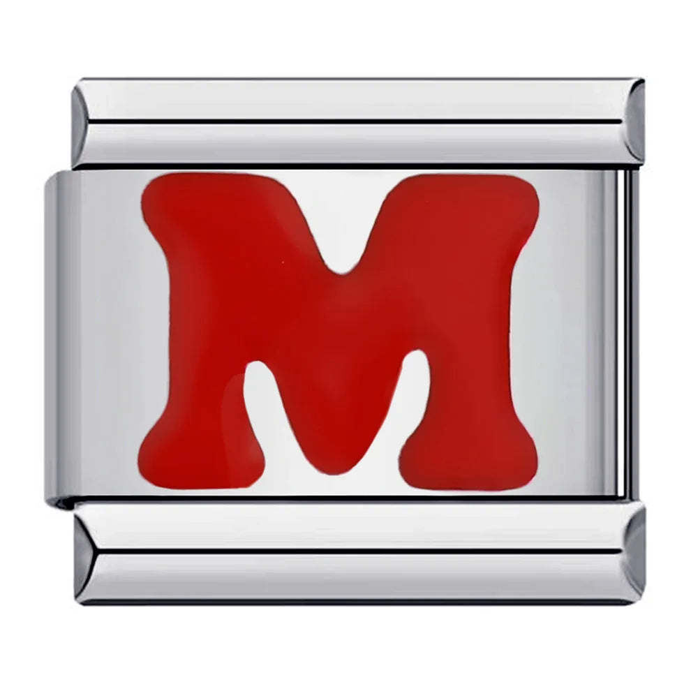 Red Color 26 English Letters 016