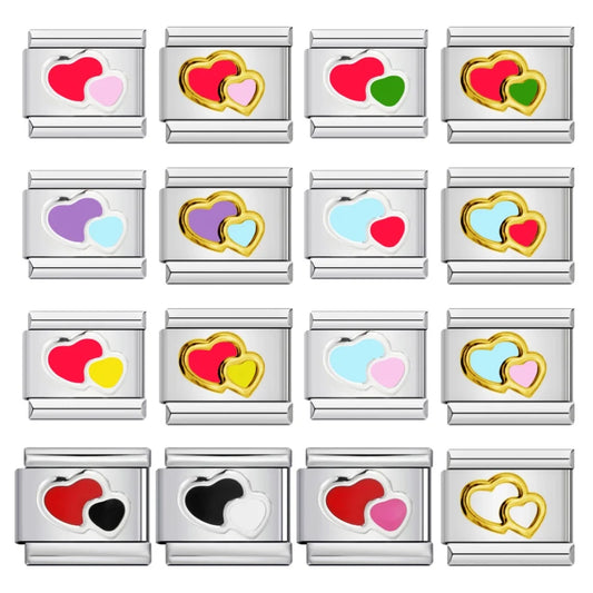 Heart Italian Charms Links 447