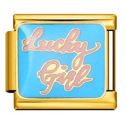 Gold Color Italian Charm Link 484