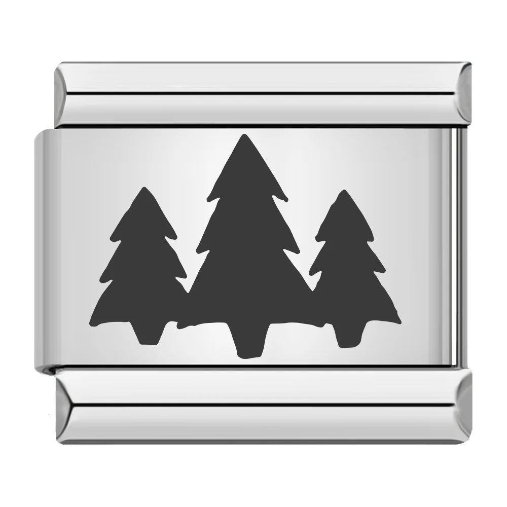 Laser Italian Charm Links 041
