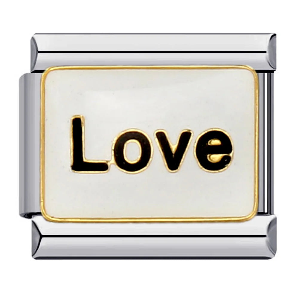 Love Heart Italian Charm Links 080