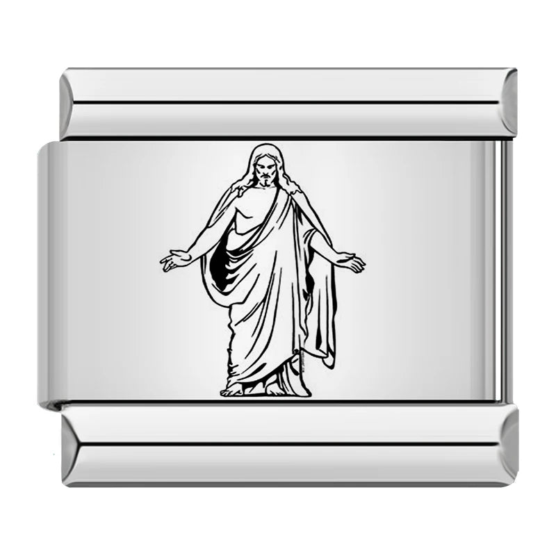 Laser Engrave Italian Charm Links 004