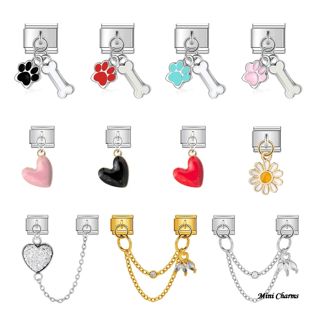 Original Heart Cat Paw Double Chain