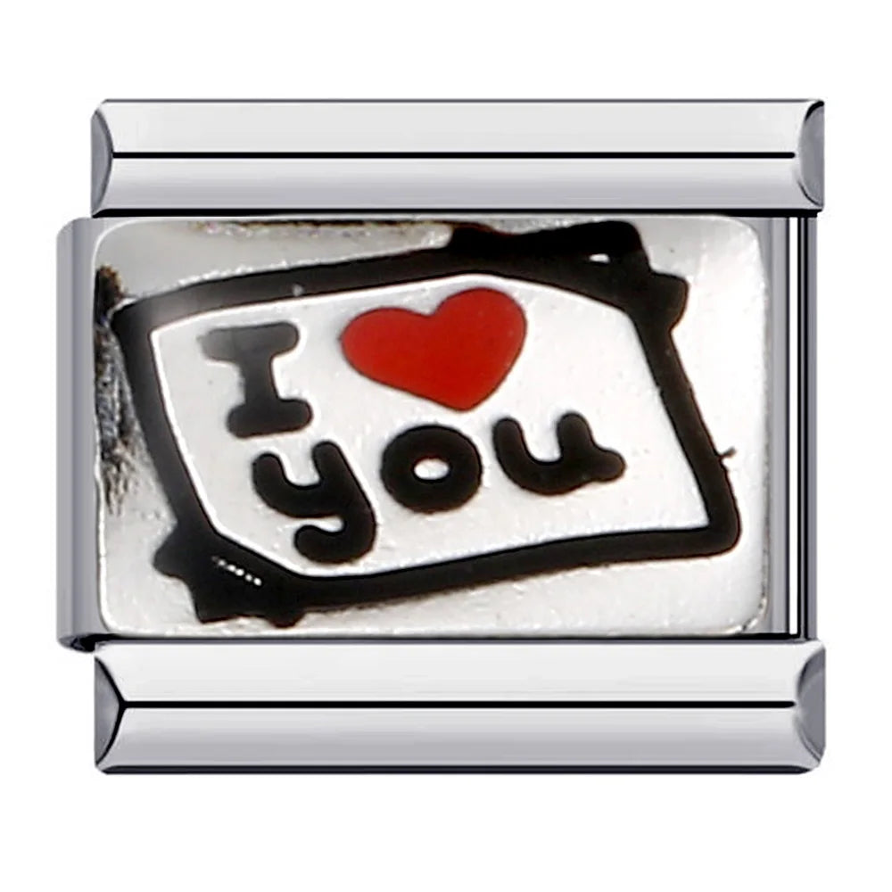 Love Heart Italian Charm Links 080