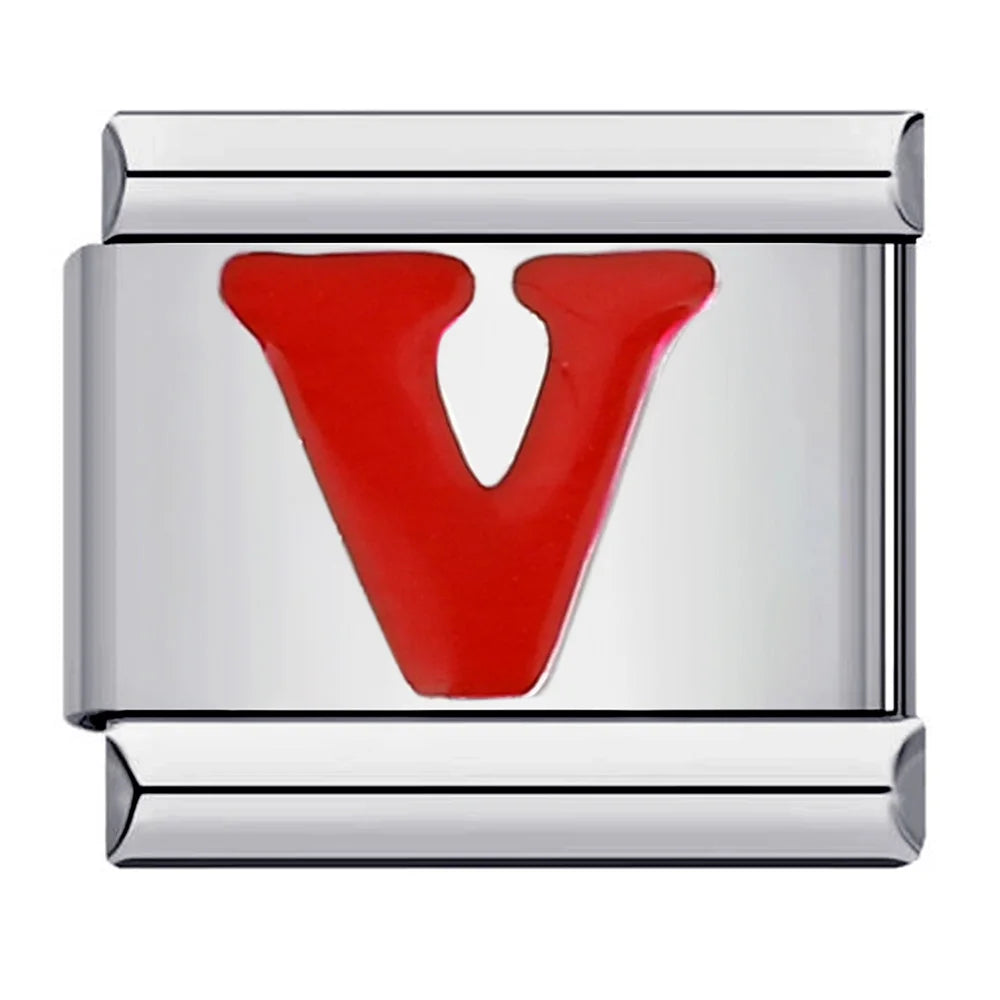 Red Color 26 English Letters 016