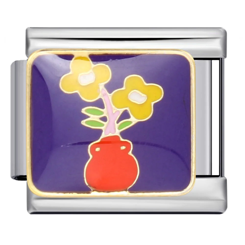 Flower Italian Charm Link 229