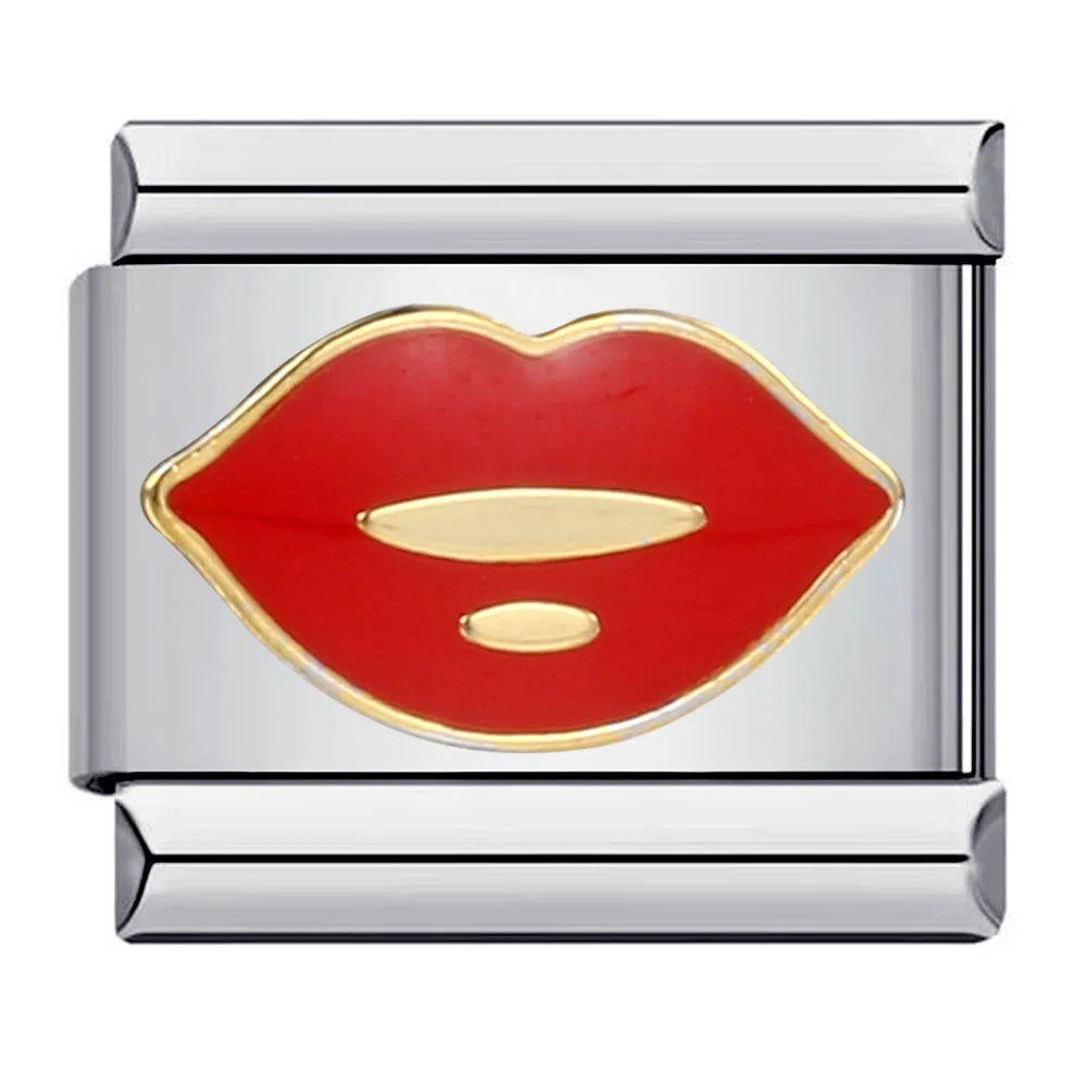 Red Italian Charm Links 394