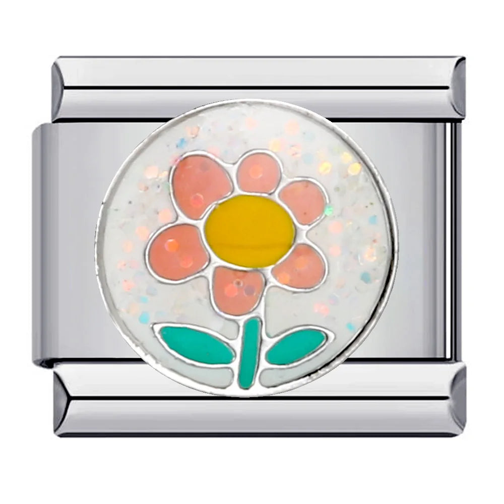 Flower Italian Charm Links 073