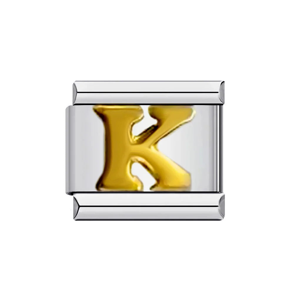 Gold Color 26 English Letters 014